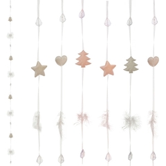 Изделие декоративное  гирлянда "Звезда/Сердце/Ёлка", L5 W1 H160 см, 6в.