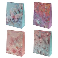 Пакет подарочный (бумага 210г/м2, блок микс 12шт), L31 W12 H40 см, 4в.