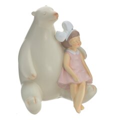 Фигурка декоративная "Девочка с медведем", L11 W11 H12 см