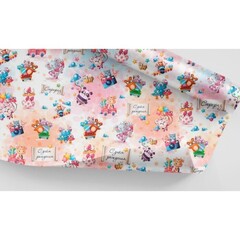 !Бумага упаковочная 2 листа глянцевая "Друзья", 100 х 70 см.