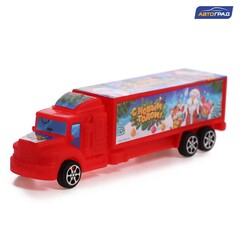 !09 Грузовик инерционный «Новогоднее путешествие», МИКС