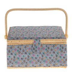 Шкатулка для рукоделия (с подносом и набором для шитья), Д34 Ш23 В16 см