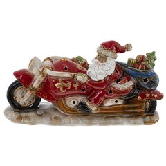 Фигурка декоративная c подсветкой "Дед Мороз на мотоцикле" (LR44x3), L30 W8,5 H16 см