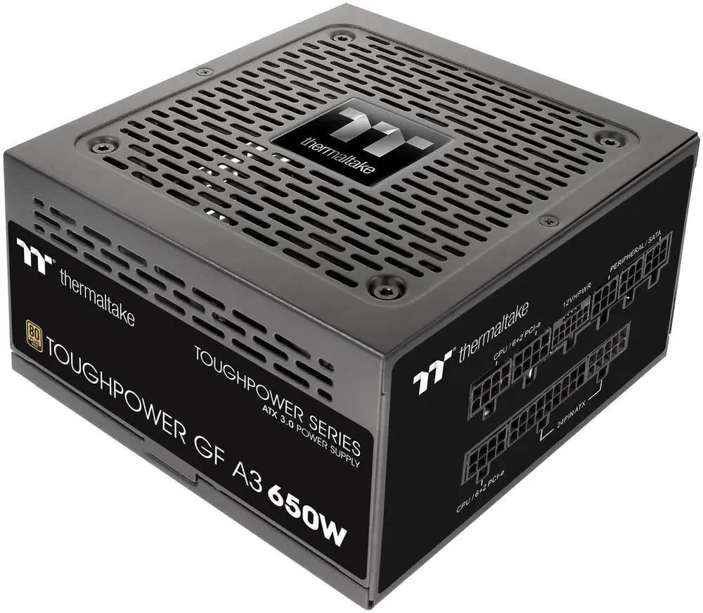 Блок питания 650W ATX Thermaltake Toughpower GF A3/0650W/Fully Modular/Non Light/Full Range/Analog/80 Plus Gold/EU/JP Main CAP All Flat Cables/Gen 5