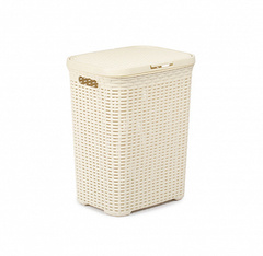 Корзина для белья РОТАНГ слоновая кость 40л