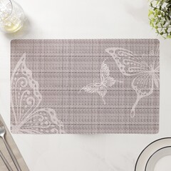 !09 Набор из 4-х предметов - Салфетка сервировочная на стол «Бабочки», 26x41 см.