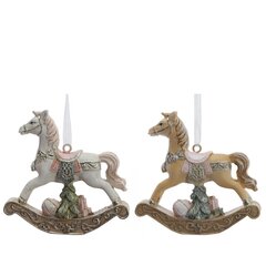 Фигурка декоративная подвесная "Лошадка-качалка", L7 W2 H7,5 см, 2в.