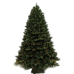Ёлка искусственная "Финляндия", D152 см, H228 см, 3360 веток, с подсвет 650 LED ламп, от сети