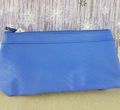 !09 Косметичка "Питон " 12x8 см. цвет синий