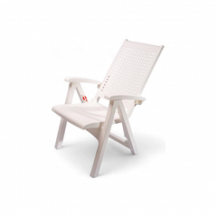 Кресло METAL белое пластиковое складное