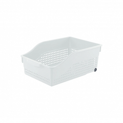 Контейнер Лофт белый 305х210х125мм на колесах широкий