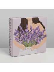 !09 Коробка подарочная складная, упаковка, «Лаванда», 26 х 26 х 8 см.