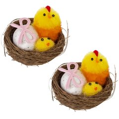 Набор из 2-х изделий декоративных "Гнездо пасхальное" (5,5*4), L11 W6 H6 см