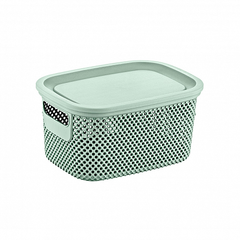 Корзина NICKEL зелёная 18л 28.5×38×22.2см с крышкой