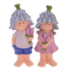 Фигурка декоративная "Мальчик/Девочка", L9 W8 H21 см, 2в.