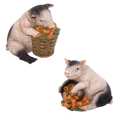 Фигурка декоративная "Свинка", Д10 Ш8 В9см, 2в