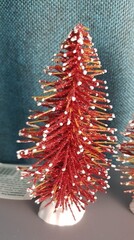 !09 НАБОР 2 ШТУКИ - ЕЛОЧНОЕ УКРАШЕНИЕ MARKO FERENZO "БЛЕСТЯЩАЯ ЕЛОЧКА" - 11,5 СМ. ЦВЕТ МИКС