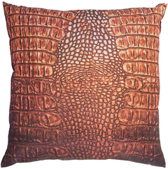 !09 Подушка декоративная "Рептилия" 35*35 см., цвет оранжевый