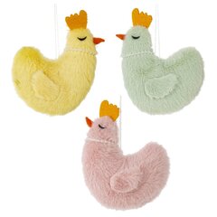 Изделие декоративное подвесное "Курочка" (блок 6шт), L8 W3 H10 см, 3в.