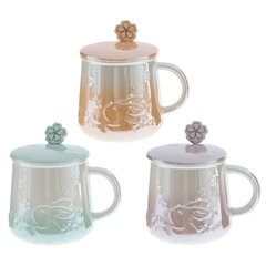 Кружка с крышкой и ложкой, 350 мл, L13 W10 H12 см, 3в.