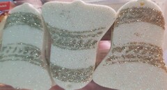 !09 Елочное украшение (набор 24 штуки) "Колокольчики" цвет бежевый с золотом