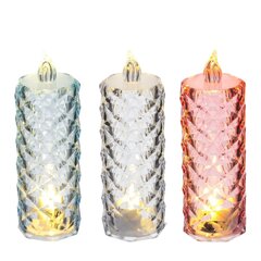 Изделие декоративное с подсветкой "Свеча" (3xLR54) (блок микс 12шт), L4 W4 H12 см, 3в.