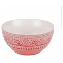 !09 Набор 2 штуки - Салатник, 17 см., каменная керамика, Индонезия, цвет розовый