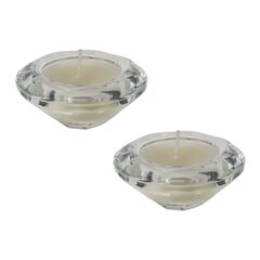 Набор из 2-х свечей в подсвечниках, D 4.5 см, L17,5 W7 H3 см