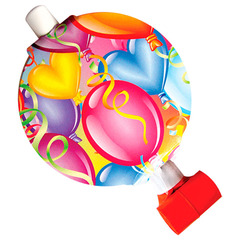 !Язычок-гудок 6 штук с карточкой Праздничное настроение