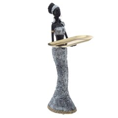 Фигурка декоративная "Африканка" с подносом, L22,5 W16,5 H45 см