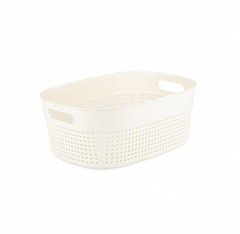 Корзинка Лофт 12л овальная слоновая кость