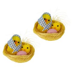 Набор из 2-х изделий декоративных "Гнездо пасхальное", L11,5 W5 H5 см