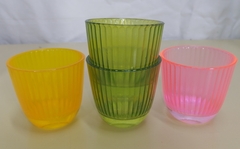 !09 Подсвечник 2 штуки "Балтика" 7х7 см, 140 мл.внутреннее рифление