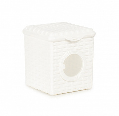 Контейнер для мелочей РОТАНГ белый 3л с иллюминатором