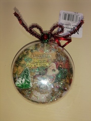 !ЕЛОЧНАЯ ИГРУШКА MARKO FERENZO "GRANDE" - ДИСК, 11,5 СМ, КРАСНО-ЗЕЛЕНЫЙ