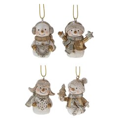 Фигурка декоративная подвесная "Снеговик", L4 W4 H5,5 см, 4в.