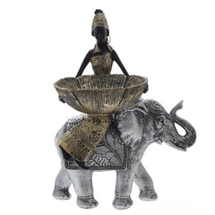 Фигурка декоративная "Африканка на слоне", L19 W10 H26 см