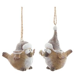 Фигурка декоративная подвесная "Птичка",   L6 W7 H6 см, 2в.