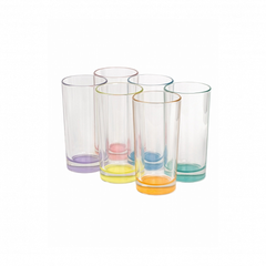 Стакан высокий ГЛАДКИЙ ЛАК МИКС НЬЮ 280мл
