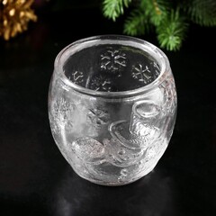 !09 Подсвечник "Лизи" 11 см. новогодний