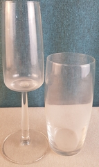 !Питьевой набор - 2 предмета (бокал для шампанского 190 мл, бокал для воды 250 мл)