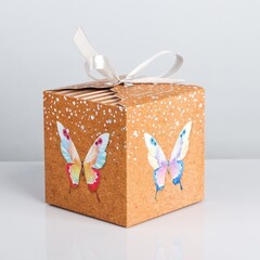 !09 НАБОР 10 ШТУК - Коробка складная «Порхай от счастья», 12 × 12 × 12 см.