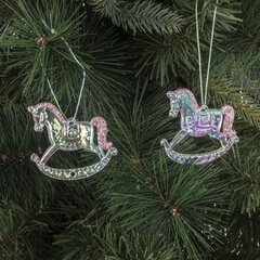 Набор из 2шт Украшение новогоднее "Лошадка", L5,5 W0,5 H4,5 см