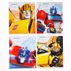 !09 Тетрадь (набор 8 штук) 24 листа, клетка, "Трансформеры" МИКС, Tansformers