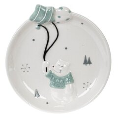 Тарелка "Белый медведь", L18 W17 H3 см