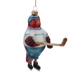 Украшение новогоднее "Птица-хоккеист", L10,5 W7 H14,5 см