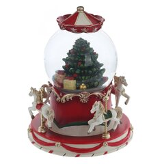 Фигурка декор в стекл шаре "Карусель" (движ,  муз, подсвет 3хААА, н/п), D 10 см, L14 W14 H18 см