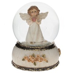 Фигурка декор в стекл шаре "Ангел" (муз с ключ), D 10 см, L10,5 W10,5 H14 см