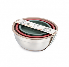 Набор мисок с крышками ORIENTAL 3шт 1.5л+2.4л+3.7л