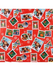 !09 Бумага упаковочная «Новый год» 70 х 100 см, Чебурашка